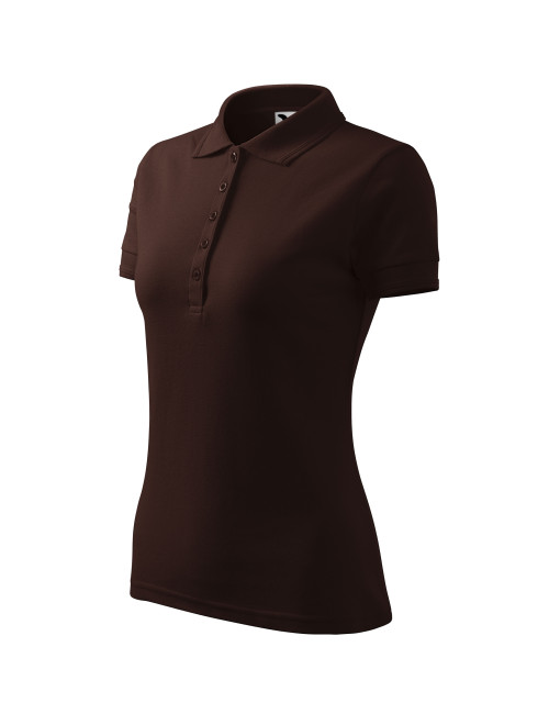 Ladies polo shirt pique polo 210 coffee Adler Malfini