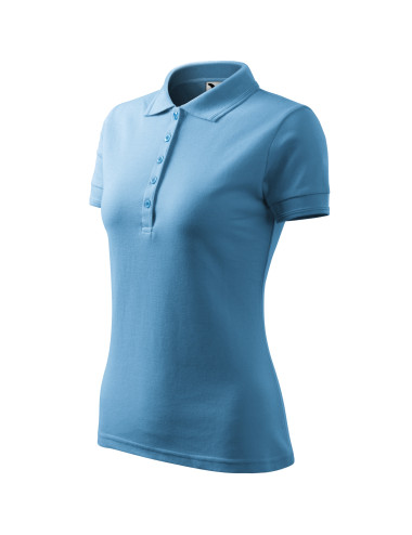 Damen-Poloshirt Pique Polo 210 Azure Adler Malfini