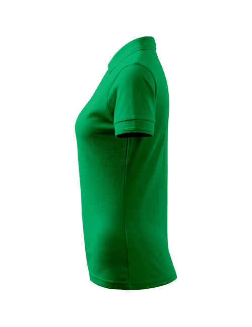 Adler MALFINI Damen Poloshirt Pique Polo 210 grasgrüne Stickerei