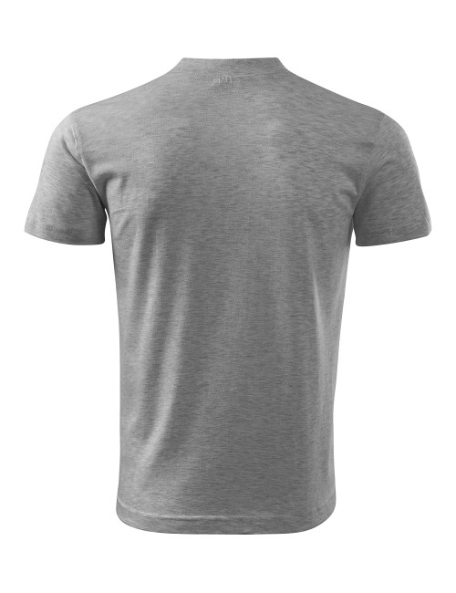 Unisex-T-Shirt mit V-Ausschnitt 102 dunkelgrau meliert Adler Malfini