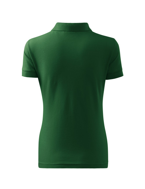 o Baumwoll-Heavy-216-Flaschengrün für Damen mit aufgesticktem Logo