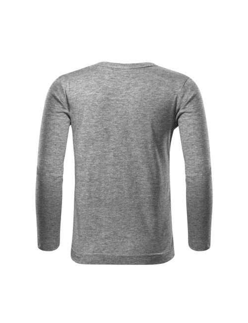 Kinder-T-Shirt fit-t ls 121 dunkelgrau meliert Adler Malfini