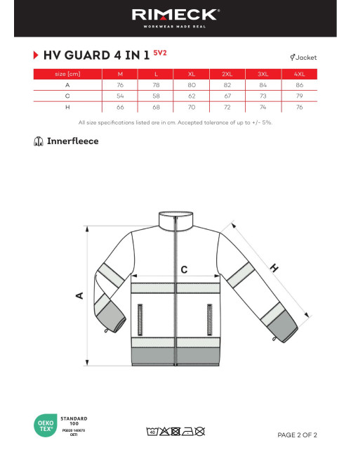 "High Visibility 4-in-1 Unisex Jacket, Fluorescent Orange, Malfini Ri