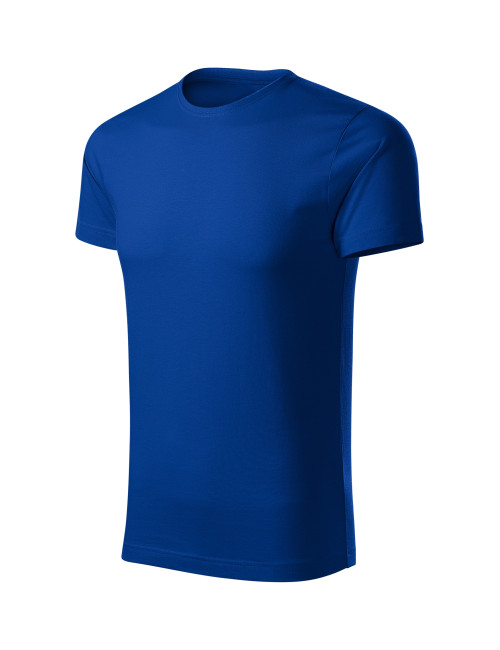 Adler MALFINI Origin 171 Herren-T-Shirt, kornblumenblaue Logo-Stickerei