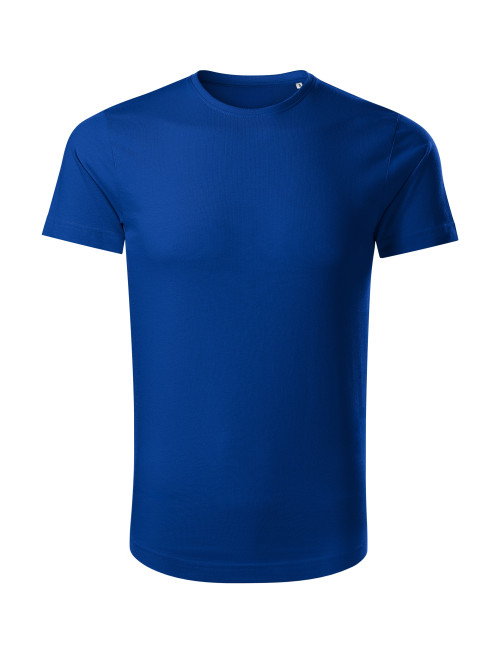 Adler MALFINI Origin 171 Herren-T-Shirt, kornblumenblaue Logo-Stickerei