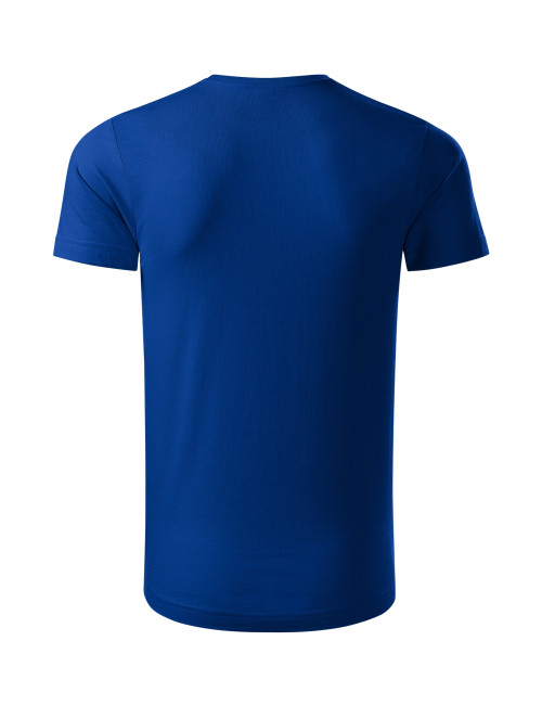 Adler MALFINI Origin 171 Herren-T-Shirt, kornblumenblaue Logo-Stickerei