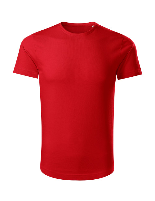 Adler MALFINI Origin 171 Herren T-Shirt, rot, Logo, Computerstickerei