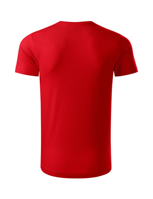 Adler MALFINI Origin 171 Herren T-Shirt, rot, Logo, Computerstickerei