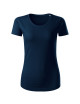 Adler MALFINI Origin 172 Damen-T-Shirt, marineblaue Stickerei, Logo-Print