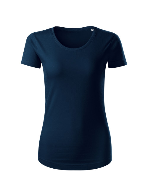 Adler MALFINI Origin 172 Damen-T-Shirt, marineblaue Stickerei, Logo-Print