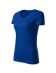 Adler MALFINI Origin 172 Damen-T-Shirt, kornblumenblauer Aufdruck, Logo-Stickerei