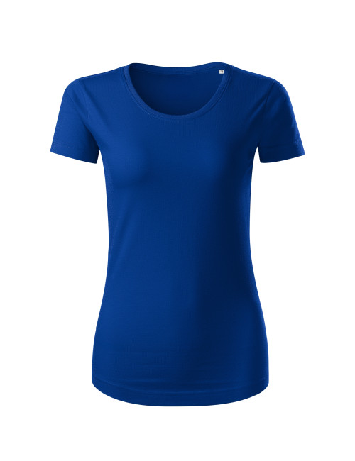 Adler MALFINI Origin 172 Damen-T-Shirt, kornblumenblauer Aufdruck, Logo-Stickerei