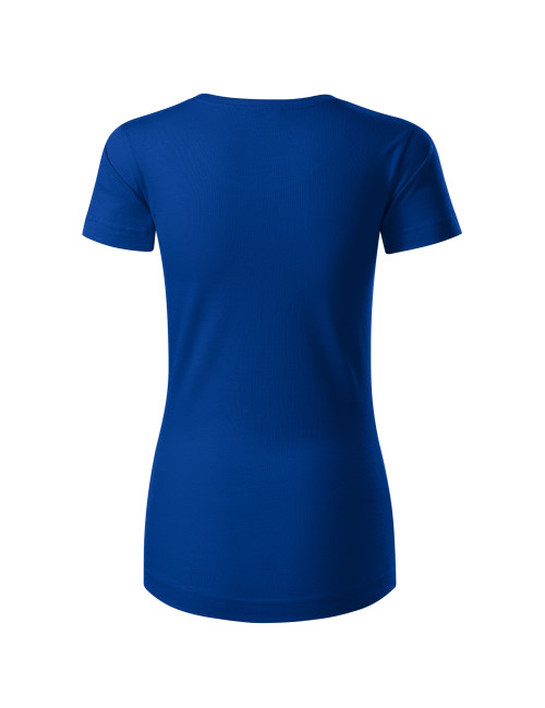 Adler MALFINI Origin 172 Damen-T-Shirt, kornblumenblauer Aufdruck, Logo-Stickerei