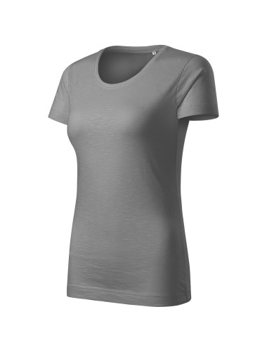 Adler MALFINI Women`s t-shirt Native 174 grey-black melange logo embroidery