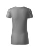 Adler MALFINI Native 174 Damen T-Shirt, grau-schwarz meliert, Logo-Stickerei