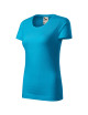 Adler MALFINI Damen T-Shirt Native 174 türkisfarbene Logo-Computerstickerei