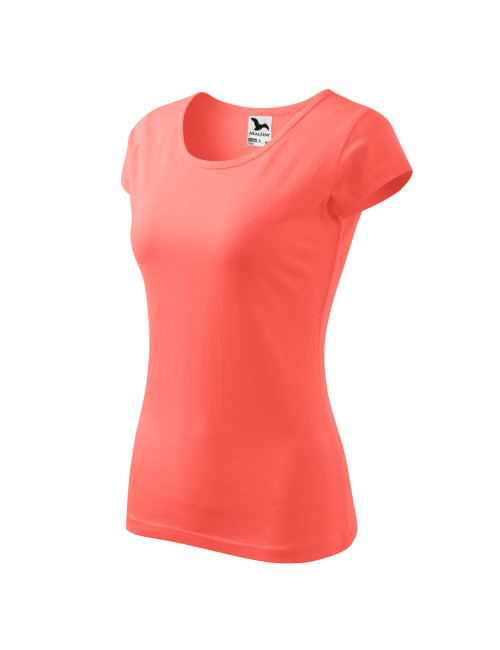 Adler MALFINI Damen T-Shirt Pure 122 Coral Logo Stickerei Arbeitskleidung