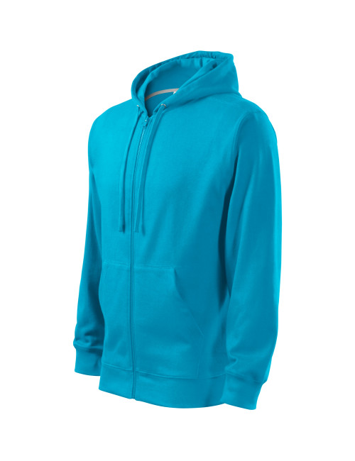 Men`s sweatshirt trendy zipper 410 turquoise Adler Malfini