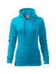 Women`s sweatshirt trendy zipper 411 turquoise Adler Malfini
