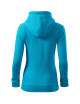 Women`s sweatshirt trendy zipper 411 turquoise Adler Malfini