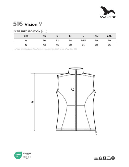 Damen Softshellweste Vision 516 weiß Adler Malfini