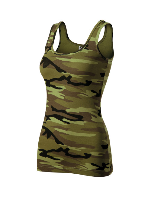 Adler MALFINI Top damski Camo Triumph C36 camouflage green haft logo