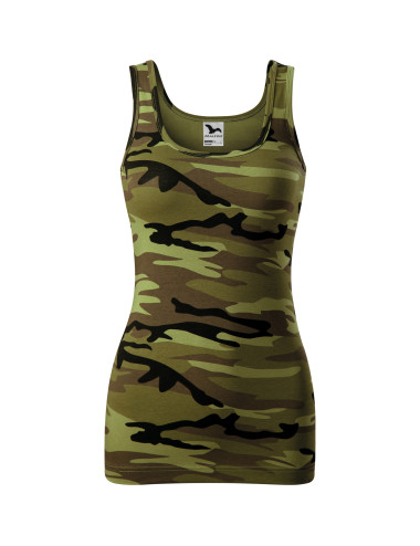 Adler MALFINI Women`s Top Camo Triumph C36 camouflage green logo embroidery