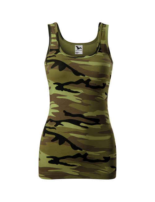 Adler MALFINI Women`s Top Camo Triumph C36 camouflage green logo embroidery