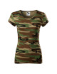 Adler MALFINI Damen T-Shirt Camo Pure C22 tarnbraune Logo-Stickerei