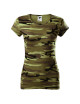 Adler MALFINI Koszulka damska Camo Pure C22 camouflage green haft logo