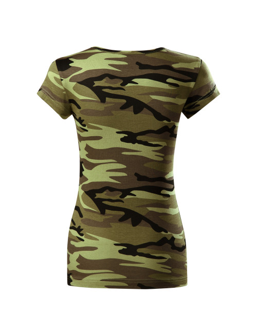 Adler MALFINI Damen T-Shirt Camo Pure C22 tarngrüne Logo-Stickerei