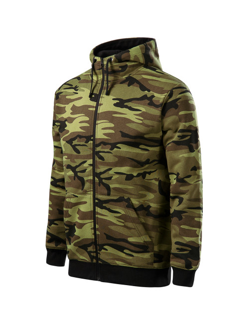 Herren-Sweatshirt mit Reißverschluss und Tarnmuster, C19, Tarngrün, Adler Malfini