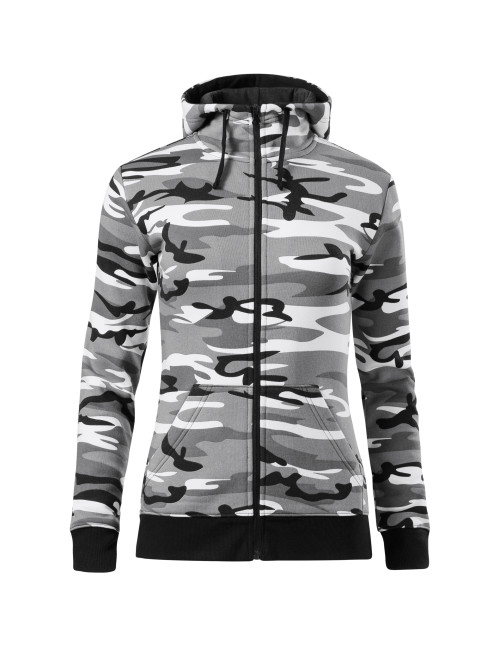 Adler Malfini Women's Camo Zipper Sweatshirt Camouflage Gray