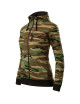 Women`s sweatshirt camo zipper c20 camouflage brown Adler Malfini