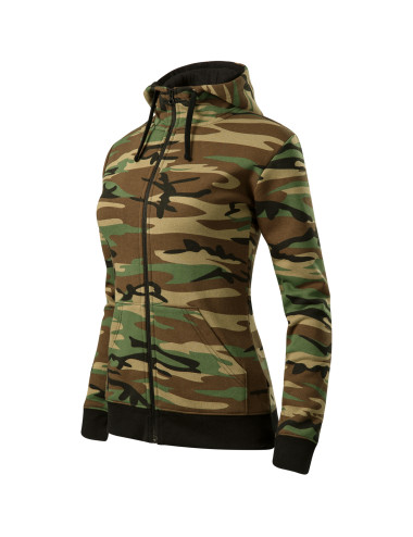 Women`s sweatshirt camo zipper c20 camouflage brown Adler Malfini