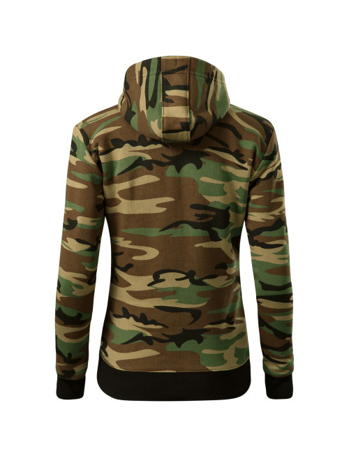 Damen-Sweatshirt mit Tarnreißverschluss C20, Tarnbraun, Adler Malfini