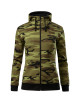 Women`s sweatshirt camo zipper c20 camouflage green Adler Malfini