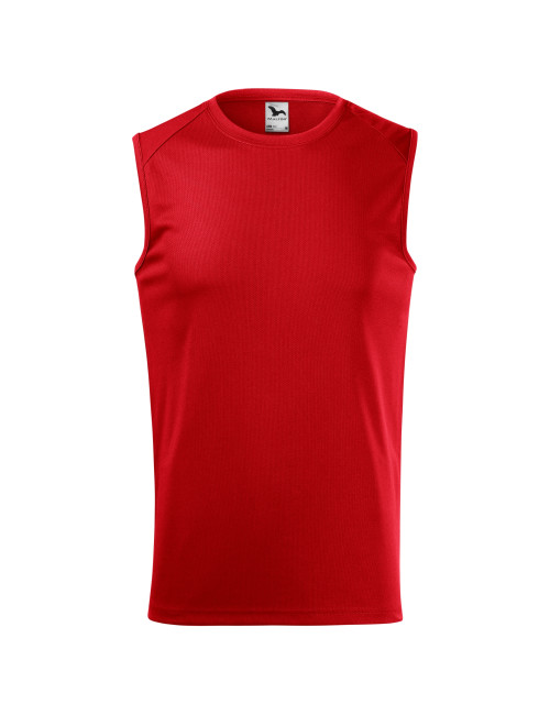 Adler MALFINI Herren-Top Breeze 820, rote Stickerei, Firmenlogo-Aufdruck