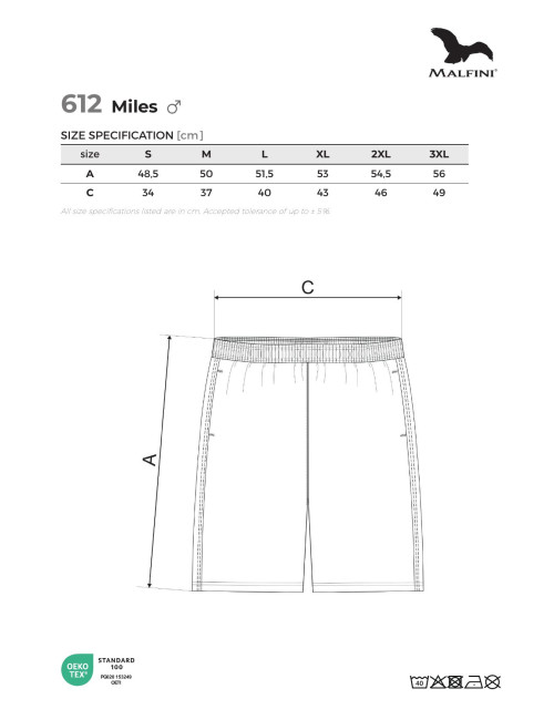 Miles 612 Herrenshorts, dunkelgrau meliert, Adler Malfini