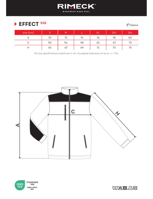 Malfini Effect 530 Unisex Fleece Jacket Black