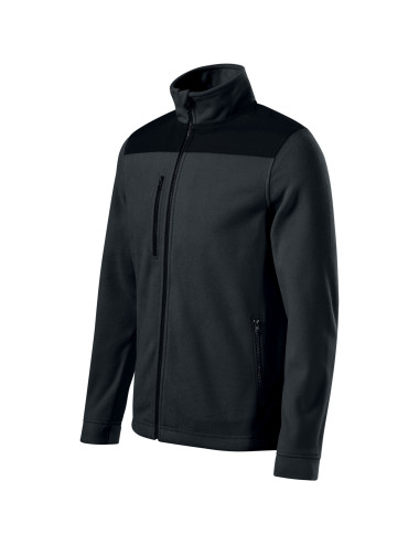 Warmes, sportliches Unisex-Fleece-Sweatshirt Effect 530 RIMECK mit ebenholzgrauer Stickerei