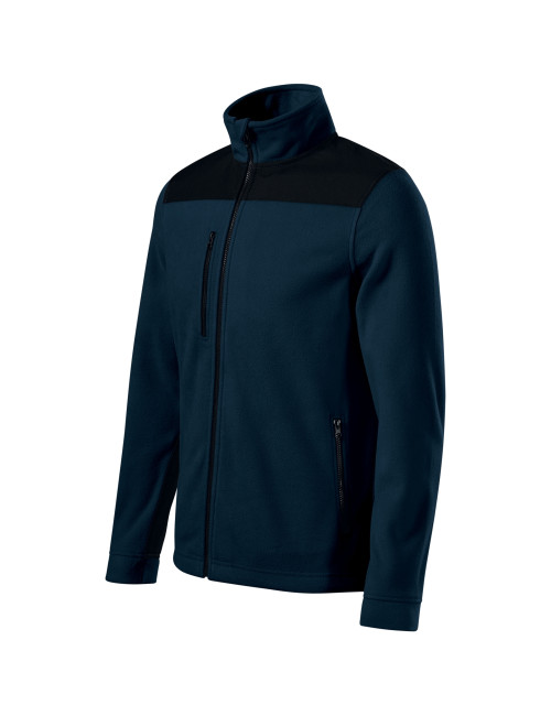 Warmes Unisex-Fleece-Sweatshirt Effect 530 RIMECK, marineblaues Logo