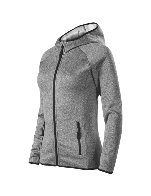 Adler MALFINI Women`s Stretch Fleece Direct 418 Dark Gray Melange Embroidery