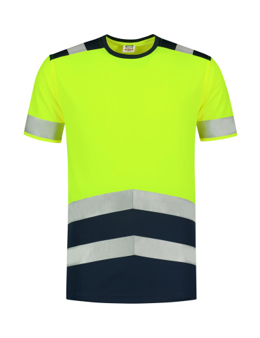 Adler TRICORP Koszulka unisex T-Shirt High Vis Bicolor T01 fluorescencyjny żółty