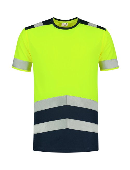 Adler TRICORP Koszulka unisex T-Shirt High Vis Bicolor T01 fluorescencyjny żółty