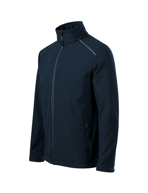 Adler MALFINI Softshell kurtka męska Valley 536 granatowy logo nadruk