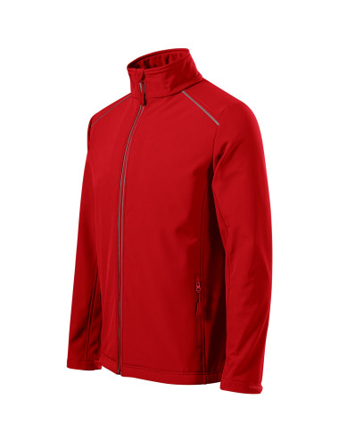 Adler MALFINI Softshell men`s jacket Valley 536 red embroidery print