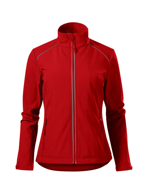 Adler MALFINI Softshell Damenjacke Valley 537 rote Druckstickerei