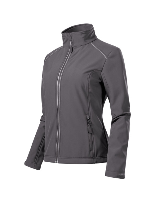 Adler MALFINI Softshell Damenjacke Valley 537, Steel-Logo-Stickerei