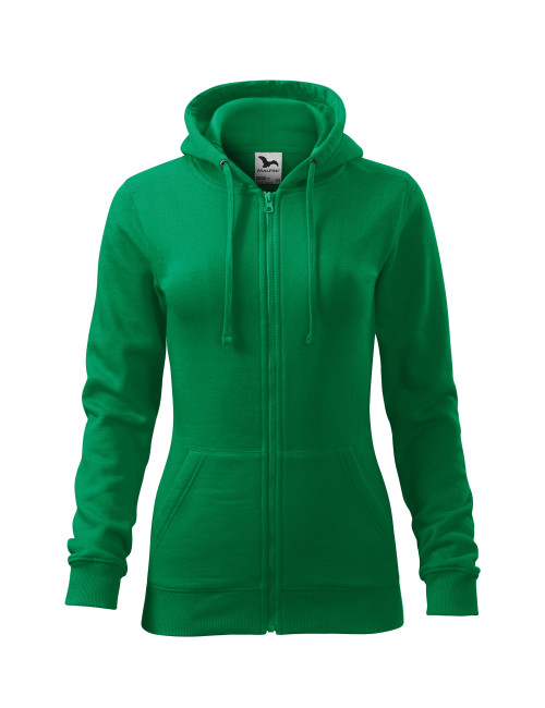 Trendiges Damen-Sweatshirt mit Reißverschluss 411 grasgrün Adler Malfini